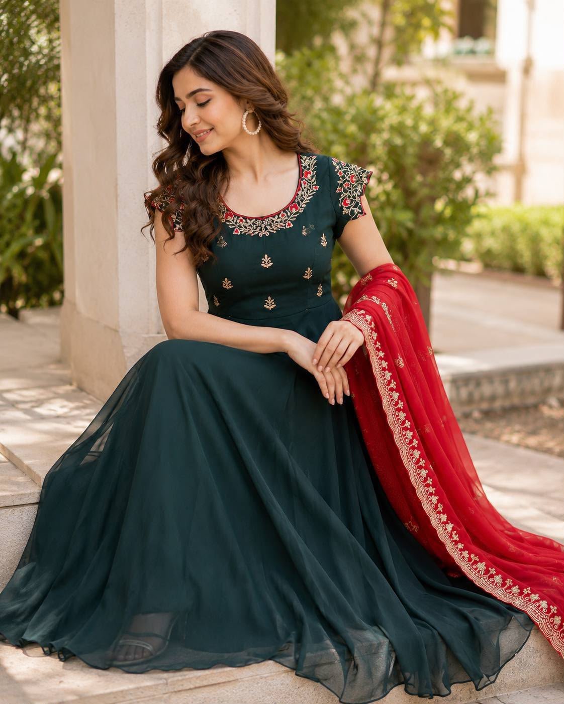 Gown with Dupatta